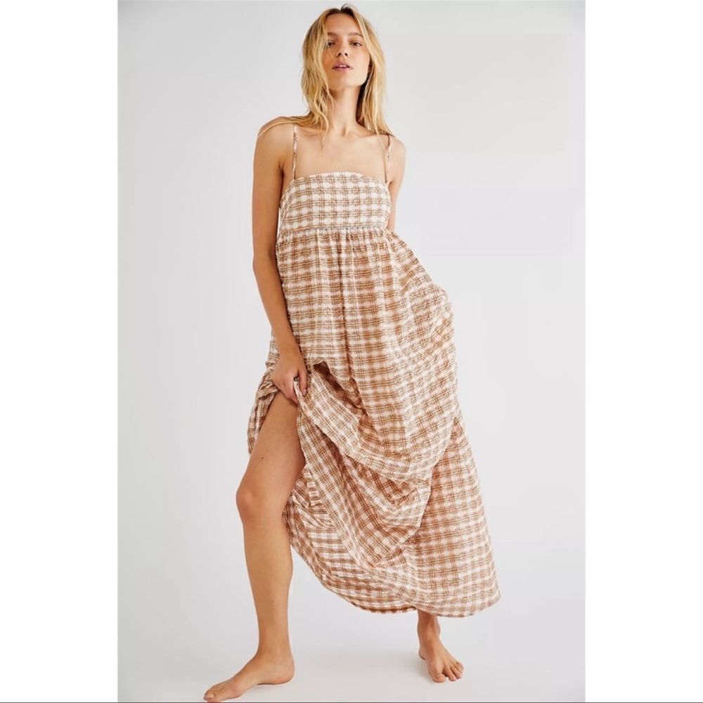 Autumn Adeigbo Hattie Midi Dress - Plaid Size US2